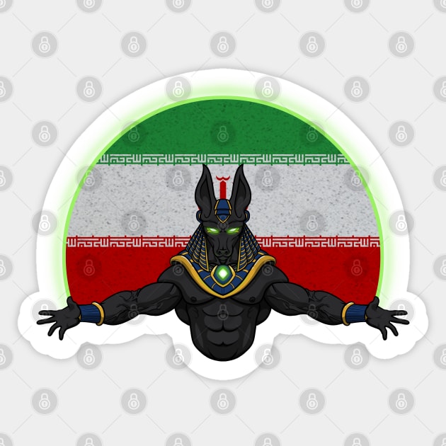 Anubis Iran Sticker by RampArt